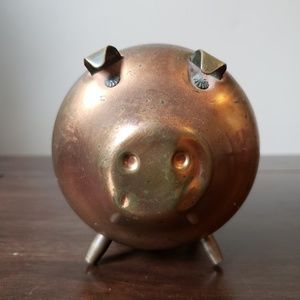 Vintage copper piggy bank